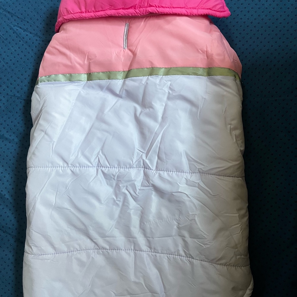 Pink and White heating jacket